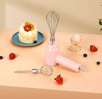 Portable Mini Wireless Electric Egg Beater HandHeld USB Rechargeable Food Mixer Milk Frother 3 Speed Cream Food Cake Mixer